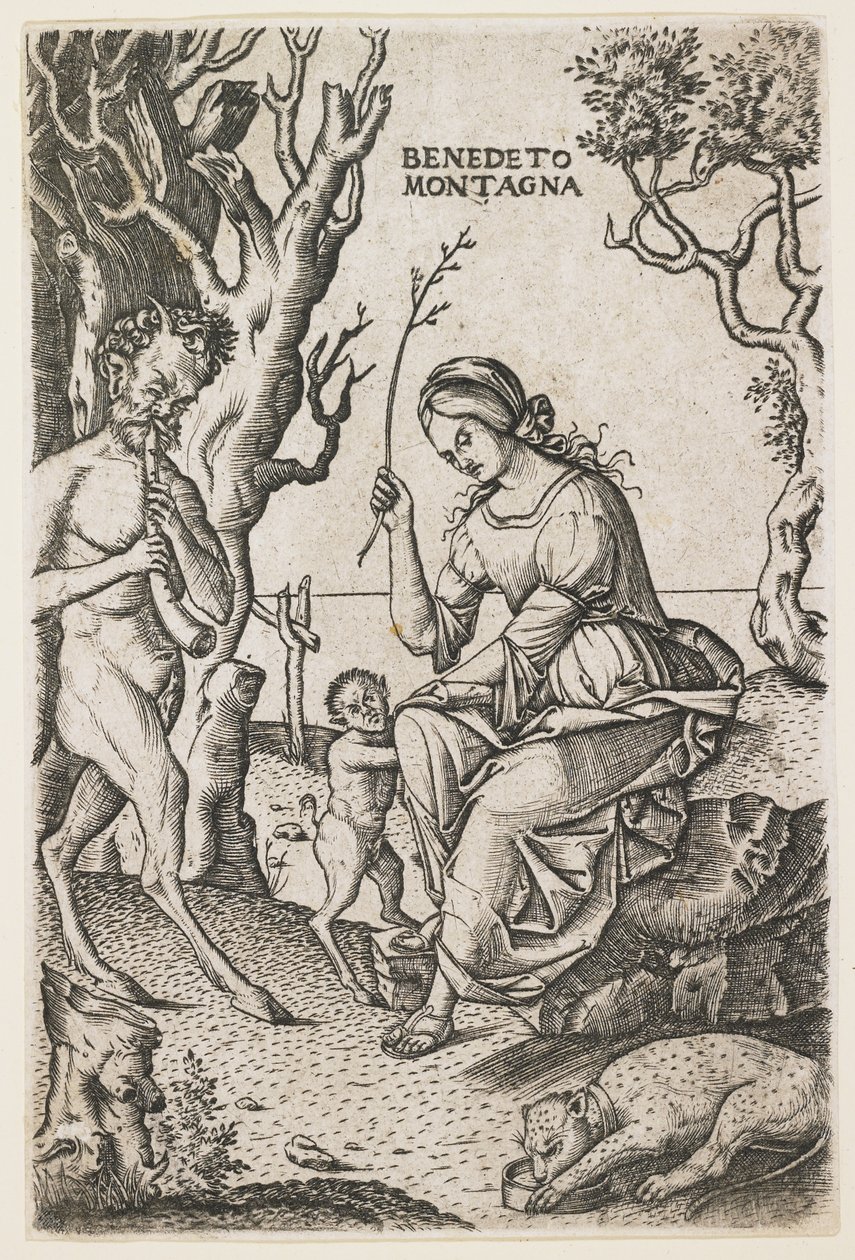Satyrfamilie, ca. 1520 von Benedetto Montagna