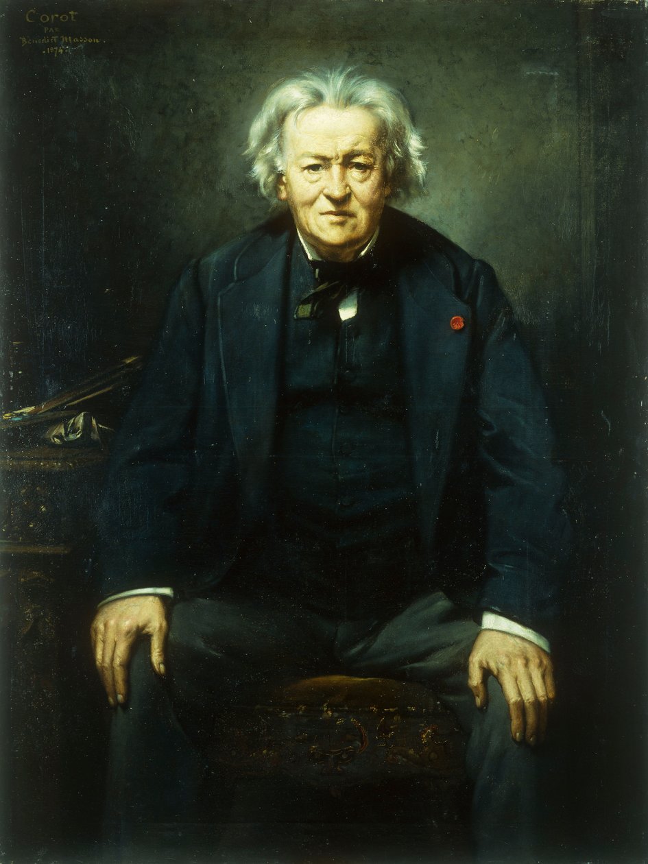 Porträt von Jean Baptiste Camille Corot, 1874 von Benedict Masson