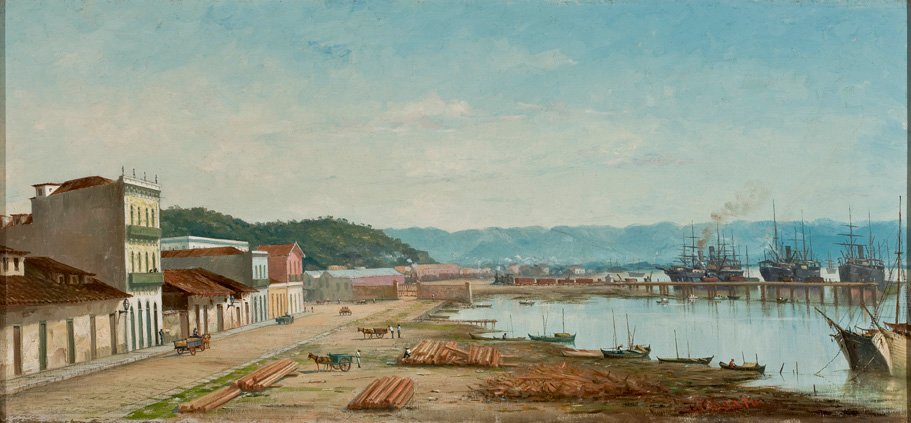Die Rampe von Porto do Bispo in Santos von Benedito Calixto