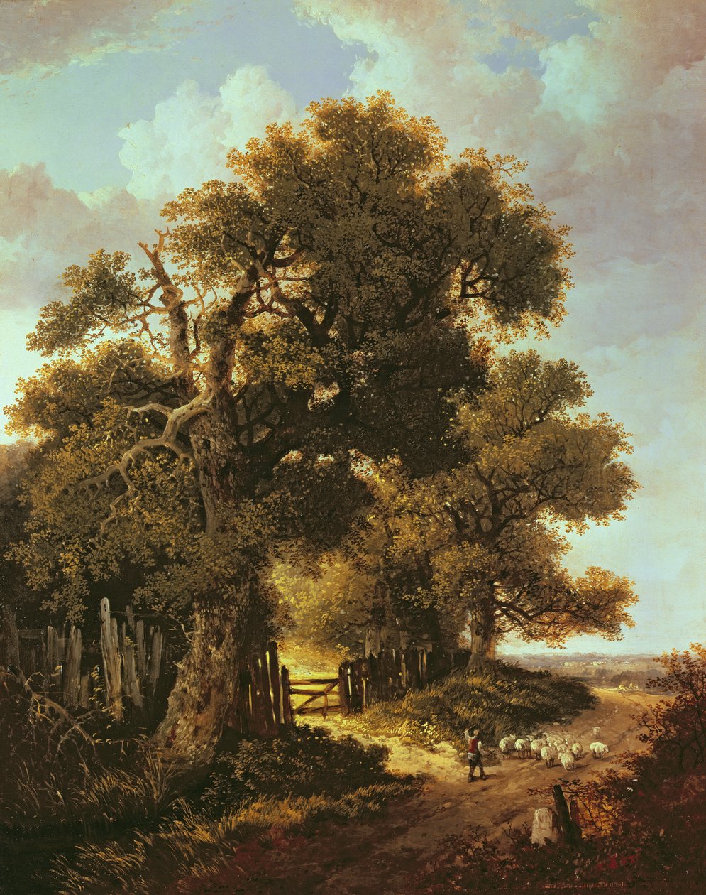 Landschaft mit jungem Hirtenjungen von Benjamin Williams Leader