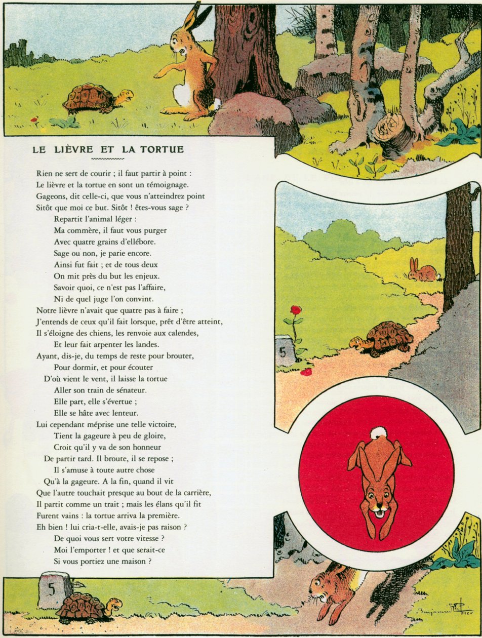 Der Hase und die Schildkröte, Illustration aus 
