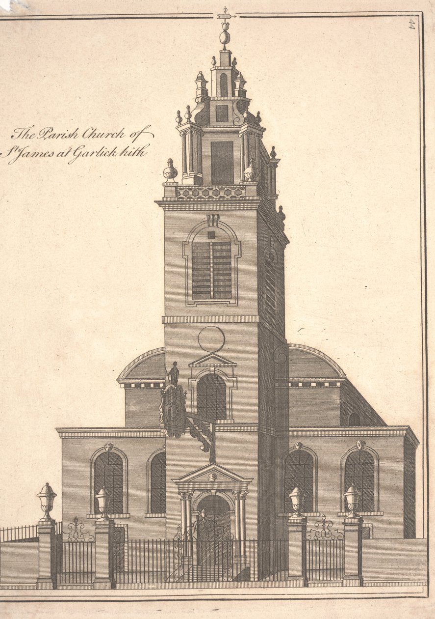 Die Pfarrkirche St. James Garlickhythe von Benjamin Cole