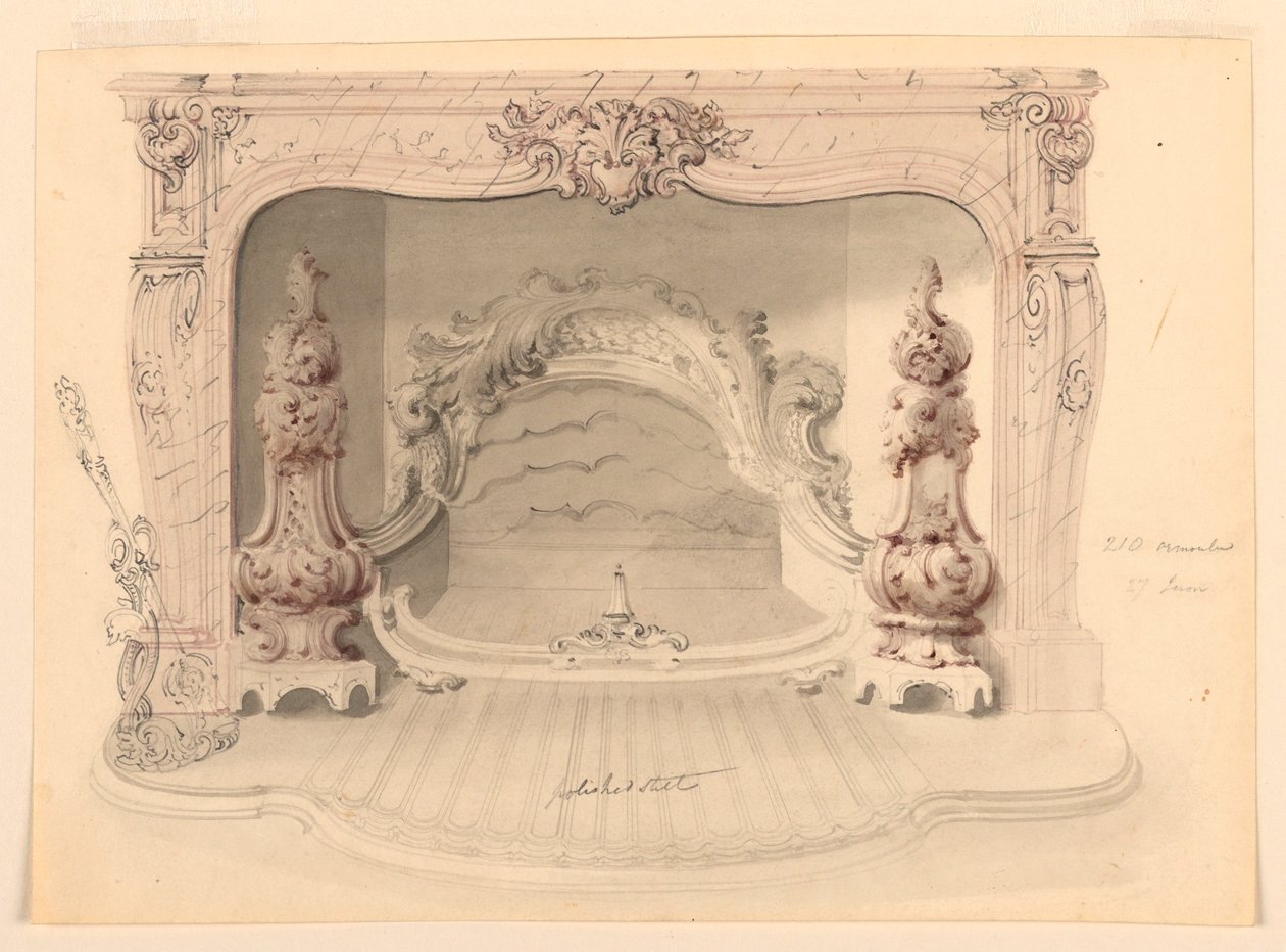 Zeichnung, Gusseiserner Rost, ca. 1840 von Benjamin Dean Wyatt