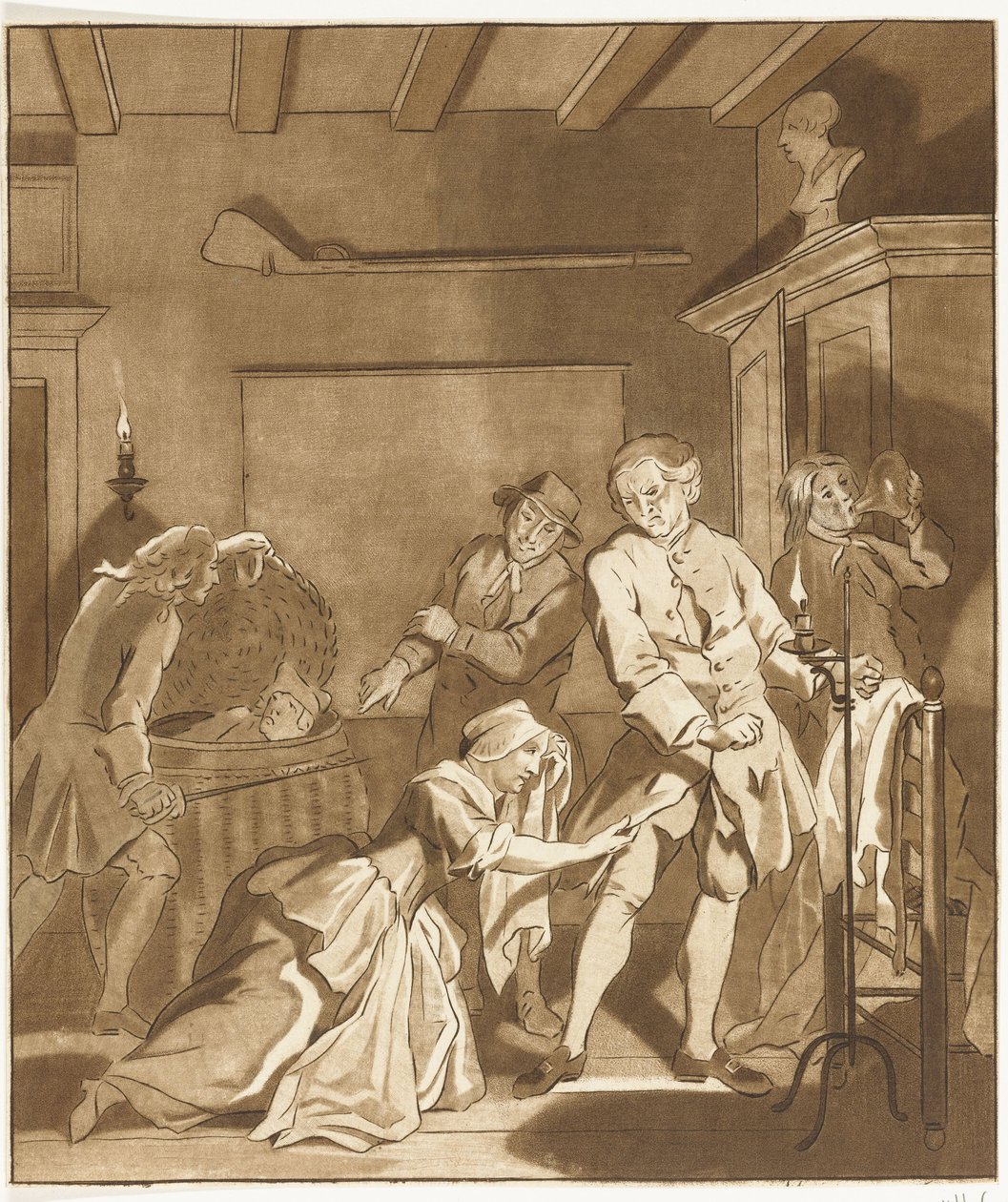 Ontdekking van een minnaar (De valse schijndeugd ontdekt) von Benjamin Martini