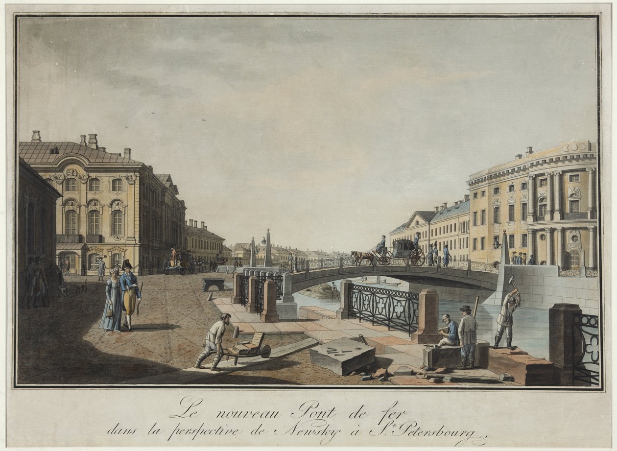 Ansicht der Grünen Brücke in Sankt Petersburg von Benjamin Patersson