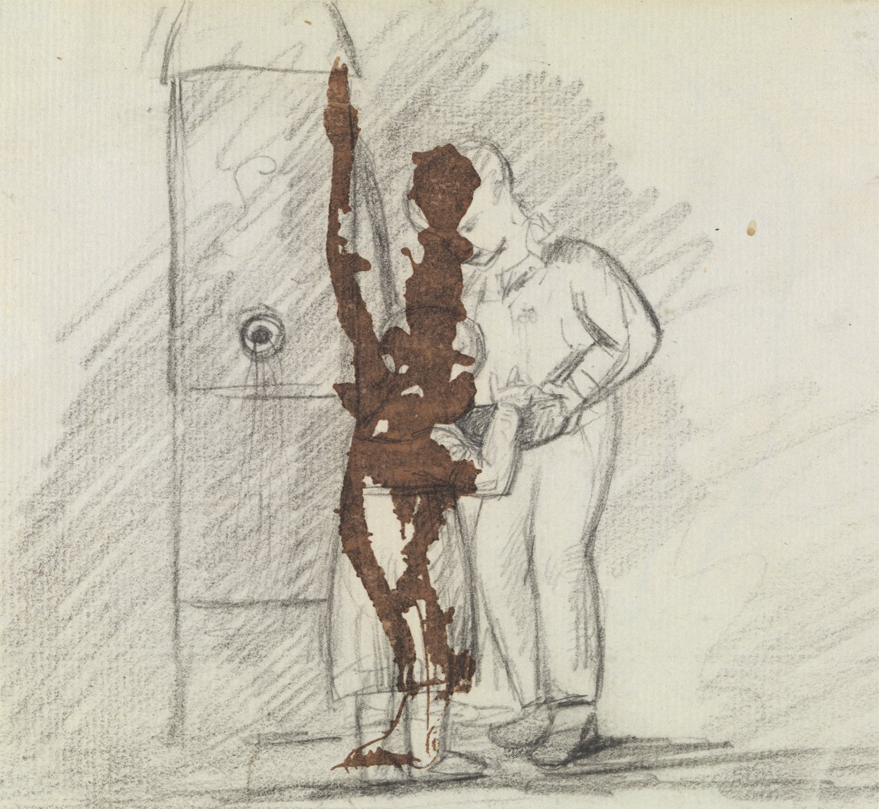 Studie von zwei zusammenstehenden Figuren von Benjamin Robert Haydon