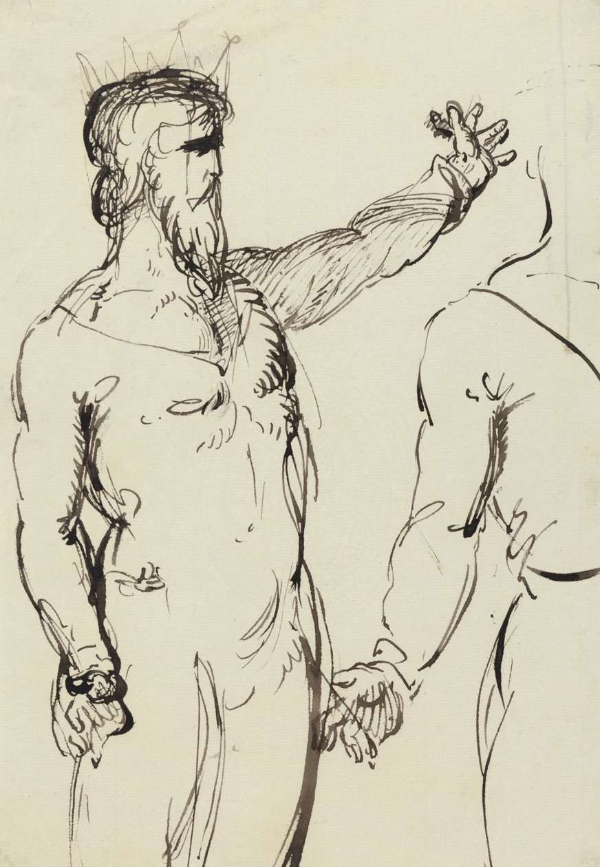 Studie eines Mannes mit ausgestrecktem Arm von Benjamin Robert Haydon