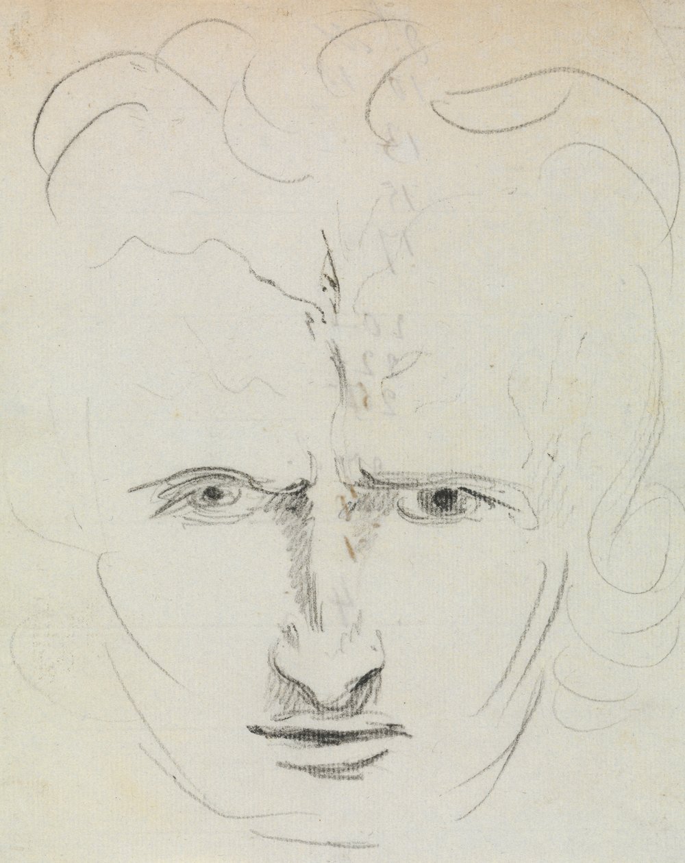 Studie eines ausdrucksstarken Männergesichts von Benjamin Robert Haydon