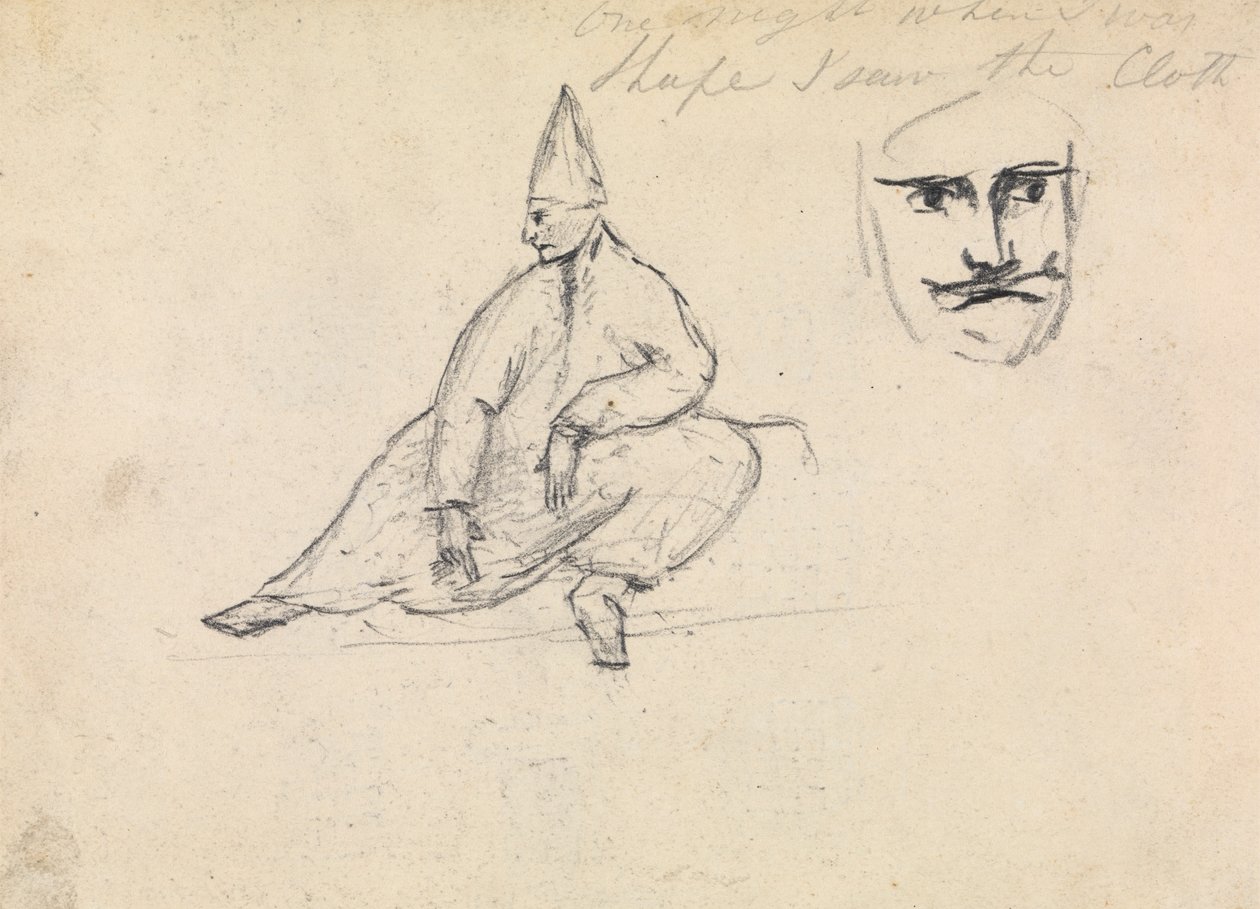 Studie eines sitzenden Mannes mit spitzem Hut von Benjamin Robert Haydon