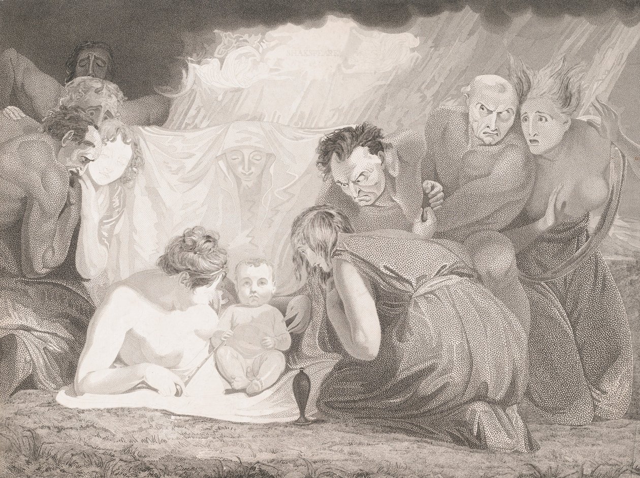Der junge Shakespeare, betreut von Natur und Leidenschaften, 1799 von Benjamin Smith