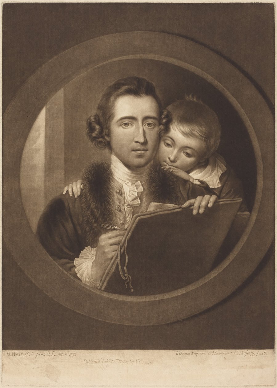 Benjamin West und sein Sohn Raphael Lamar West von Benjamin West