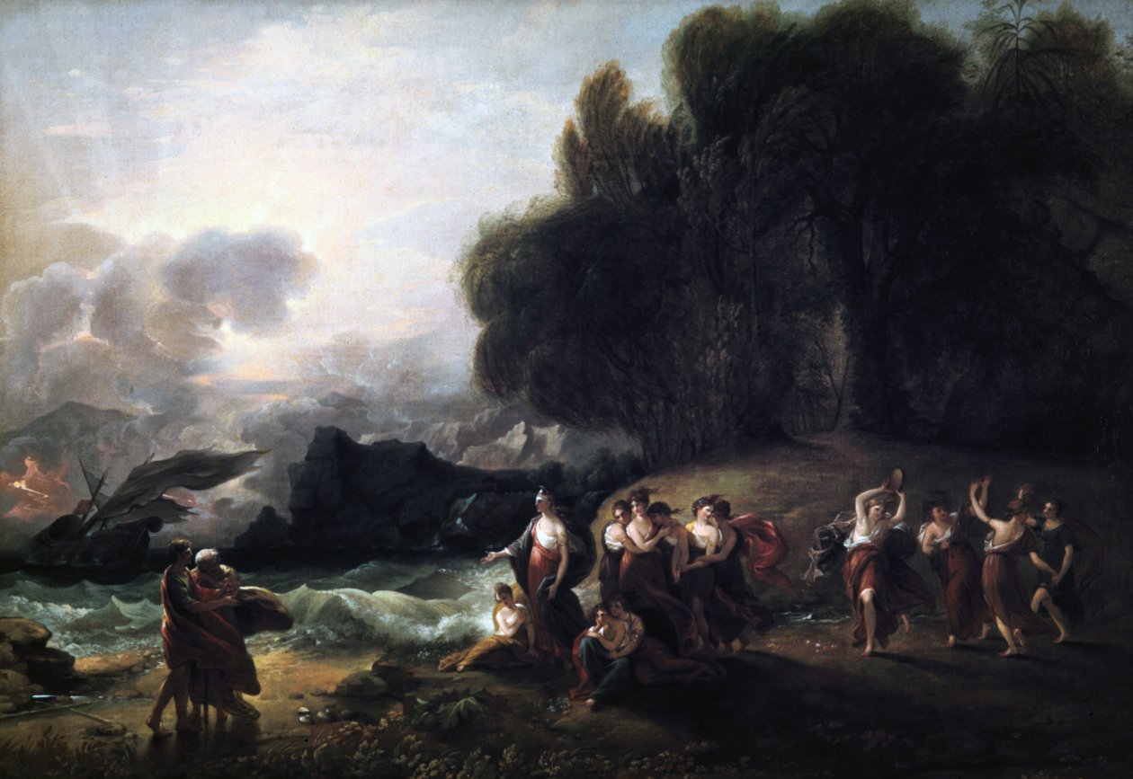 Kalypsos Empfang von Telemachus und Mentor von Benjamin West