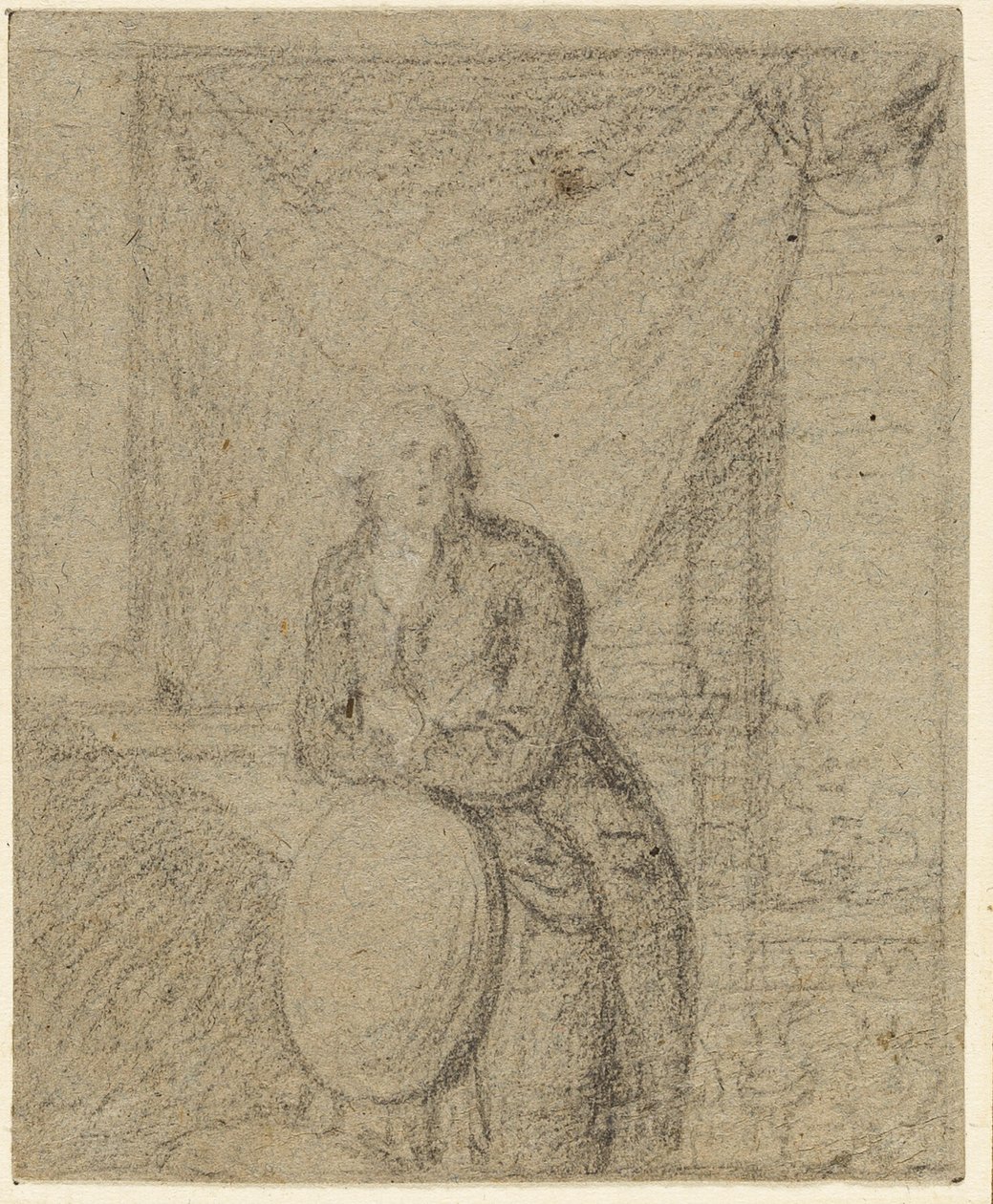 Porträt eines Mannes vor einem Fenster von Benjamin West