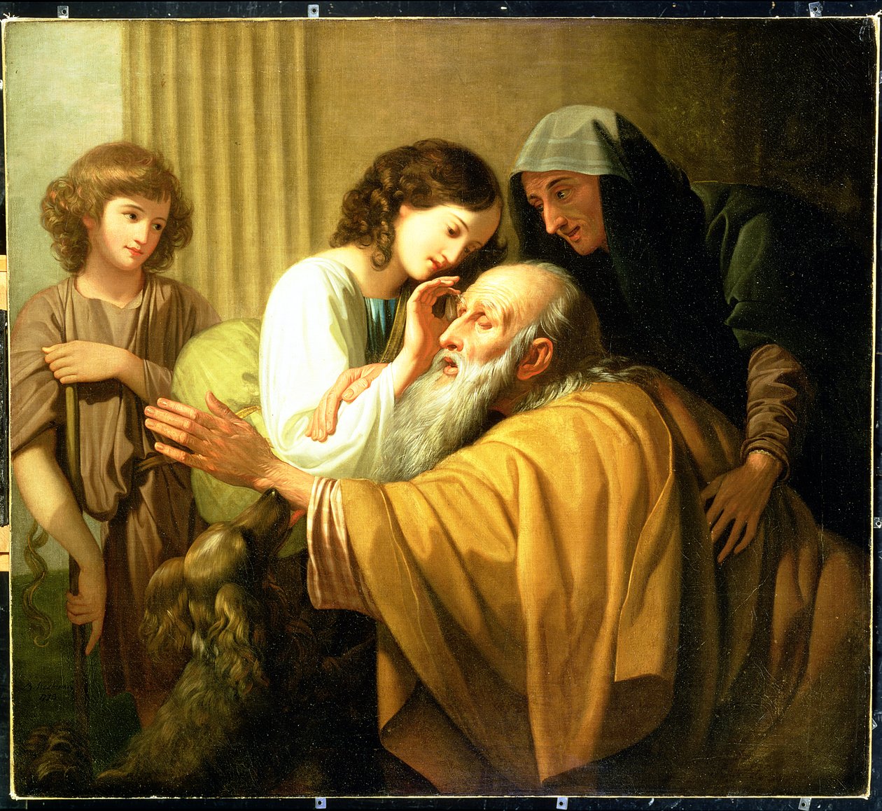 Tobias heilt die Blindheit seines Vaters, 1772 von Benjamin West