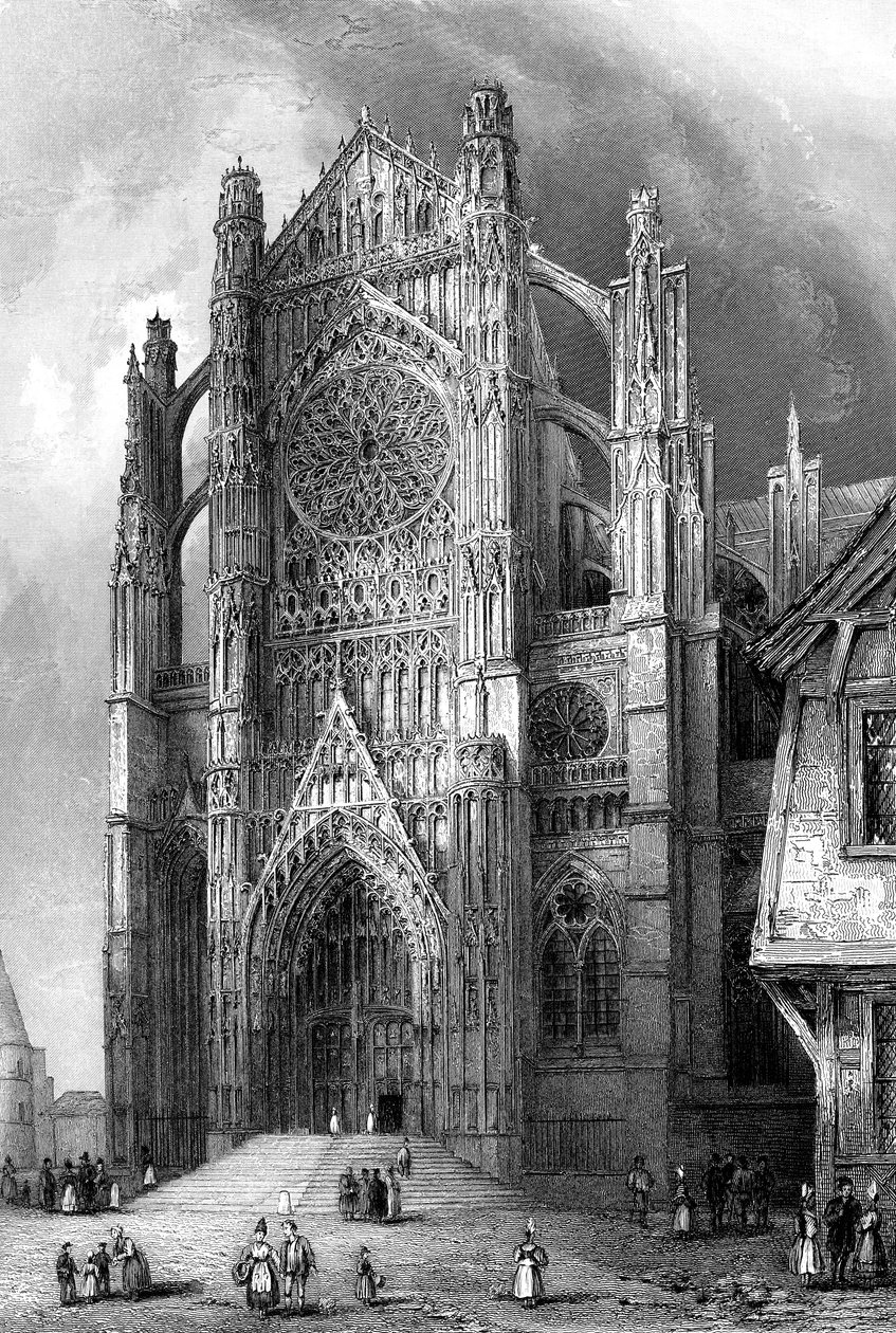 Das südliche Querschiff der Kathedrale von Beauvais, Frankreich, 1836 von Benjamin Winkles