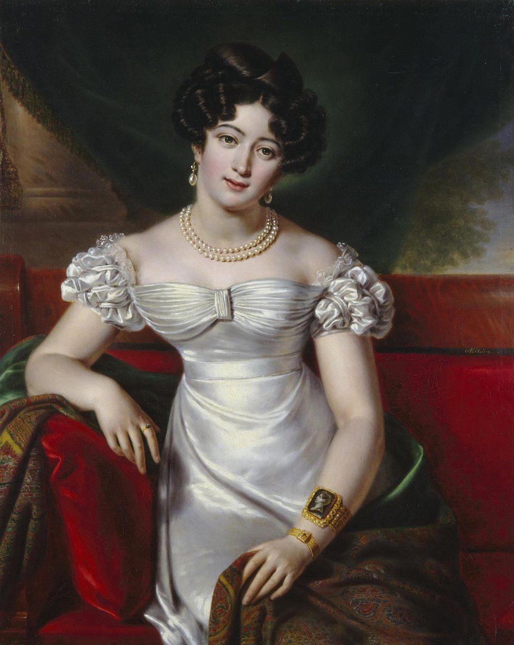 Porträt der Gräfin Julia Samoilova, ca. 1825 von Benois Charles Mitoire