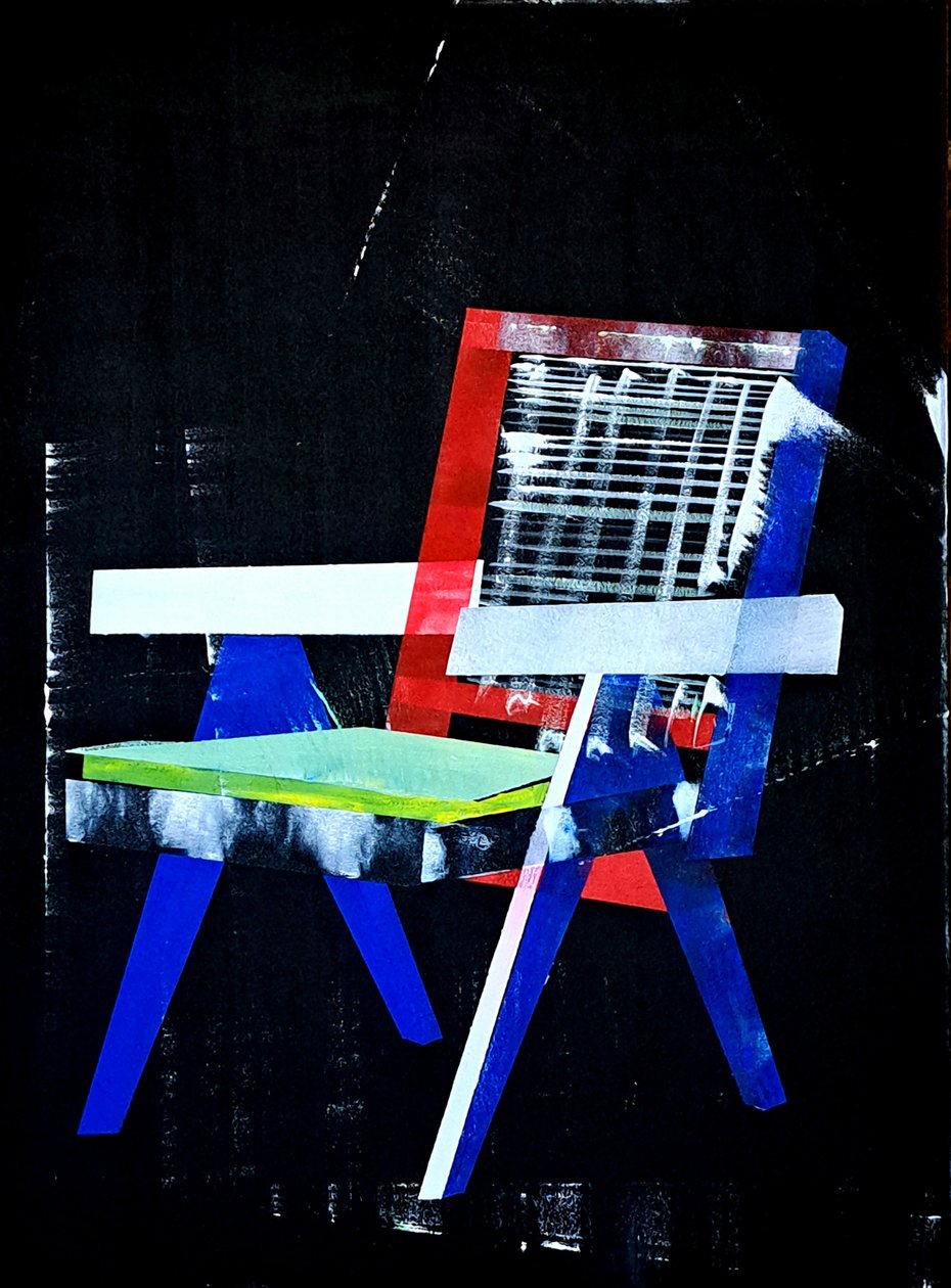 Chandigarh-Stuhl, nach Pierre Jeanneret von Benoit Erwann Boucherot