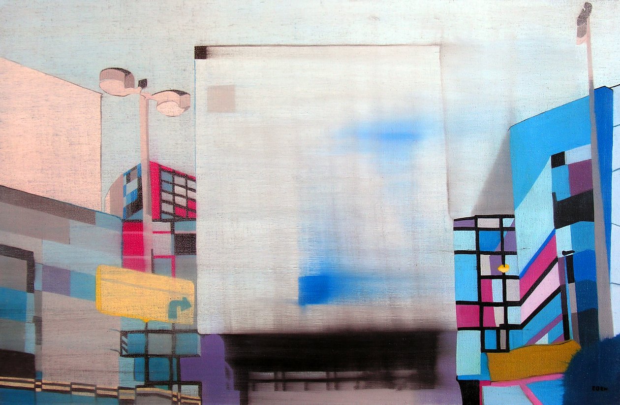 Innenstadt von L.A. durch Autofenster, 2003 von Benoit Erwann Boucherot