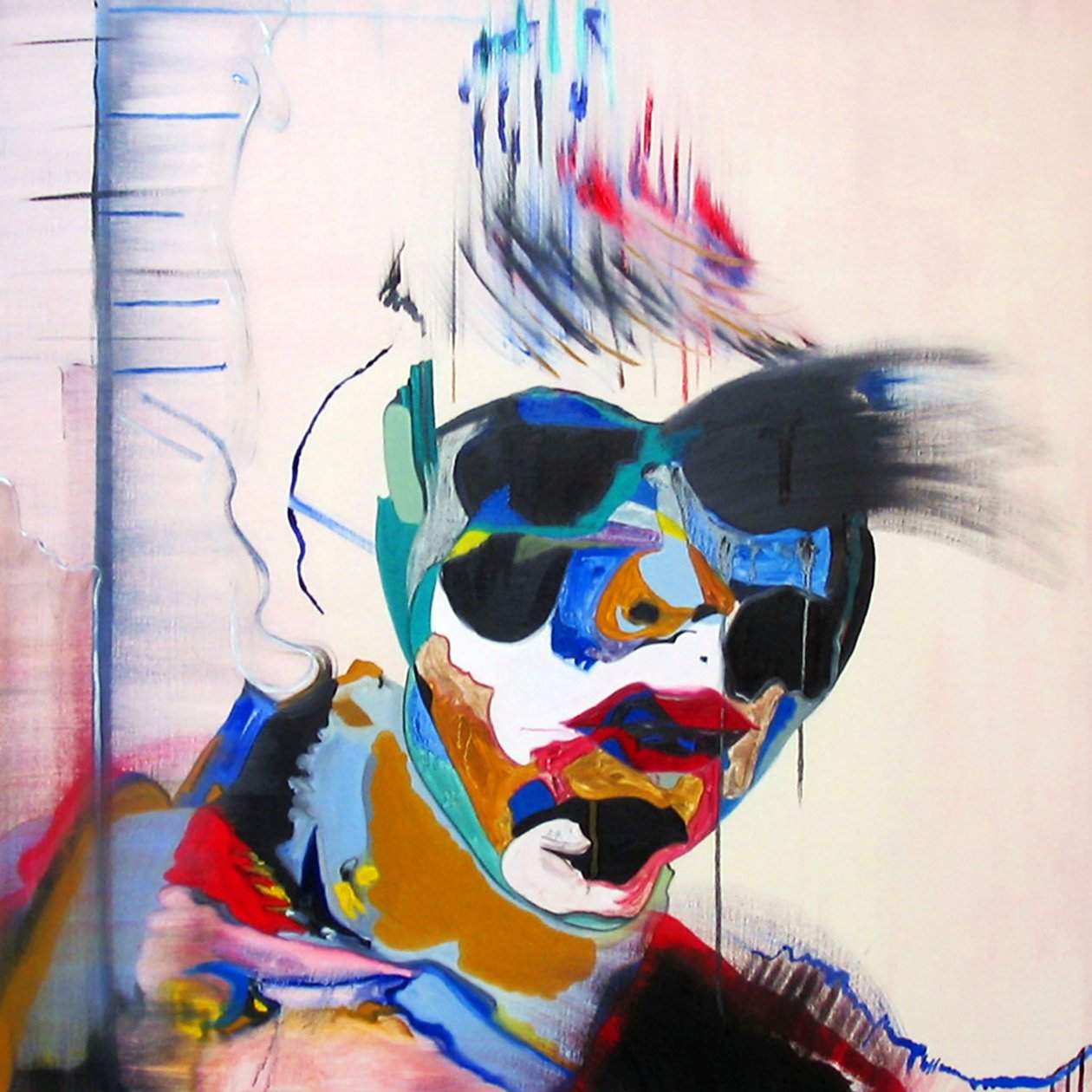 Surportrait: Studie eines Gesichts in einer Landschaft von Benoit Erwann Boucherot