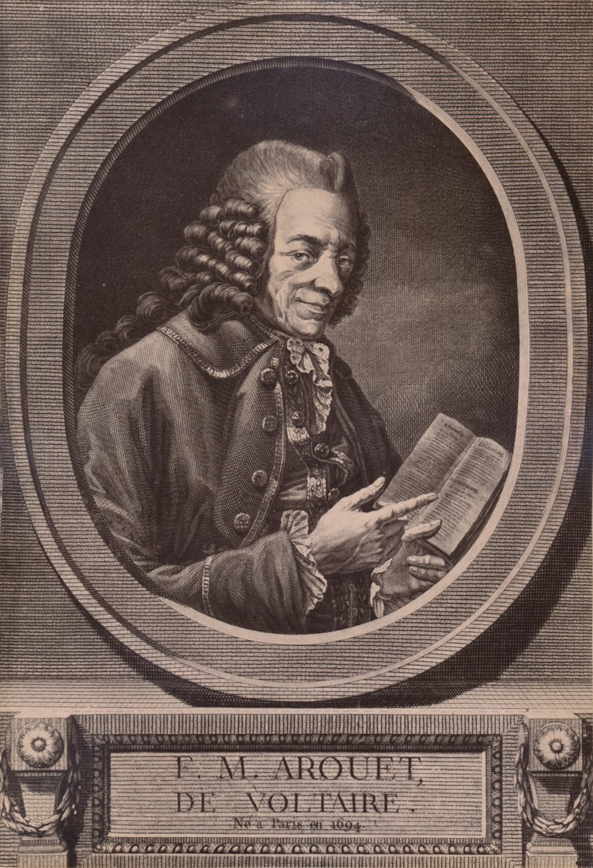 Voltaire, französischer Schriftsteller und Philosoph von Benoit Louis Henriquez