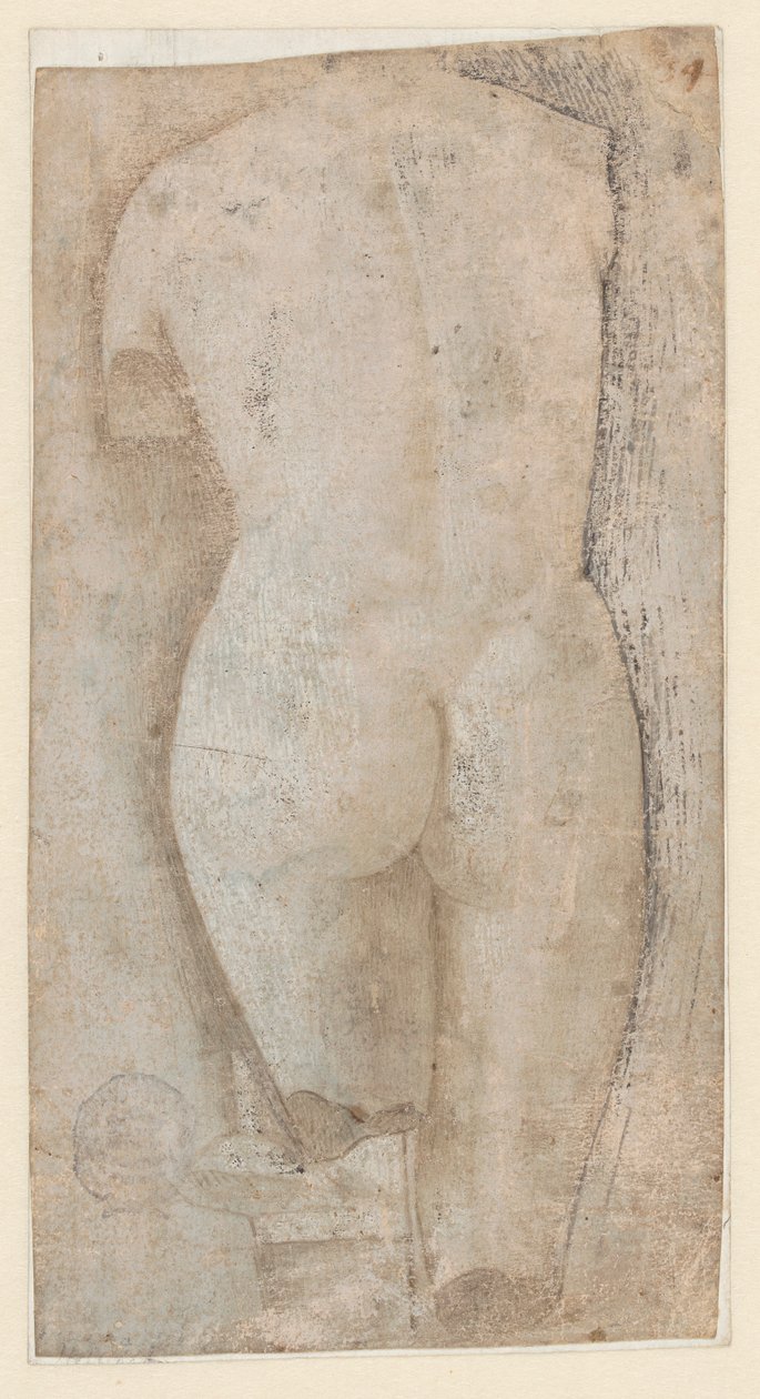 Skizze einer klassischen Skulptur des Venus Pudica Typs von Benozzo Gozzoli