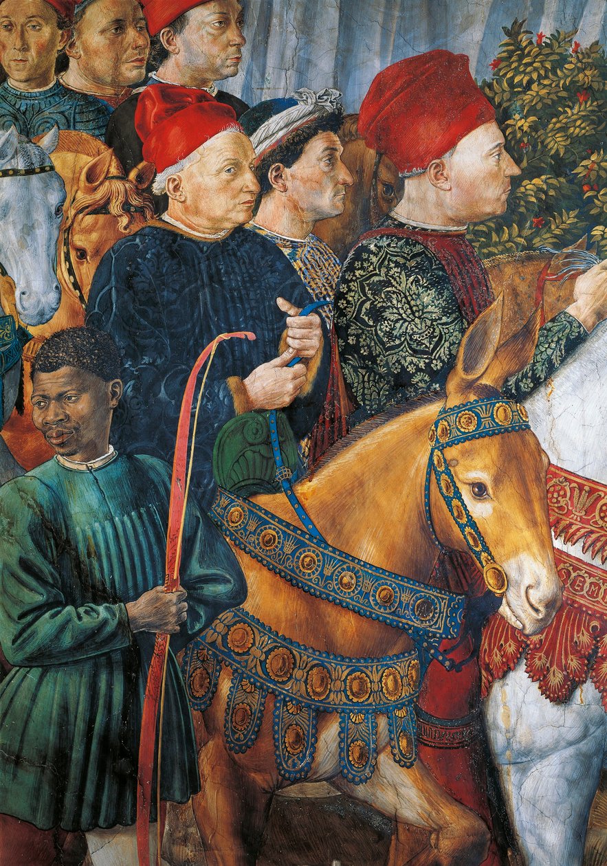 Gemälde von Cosimo il Vecchio (Detail) von Benozzo di Lese di Sandro Gozzoli