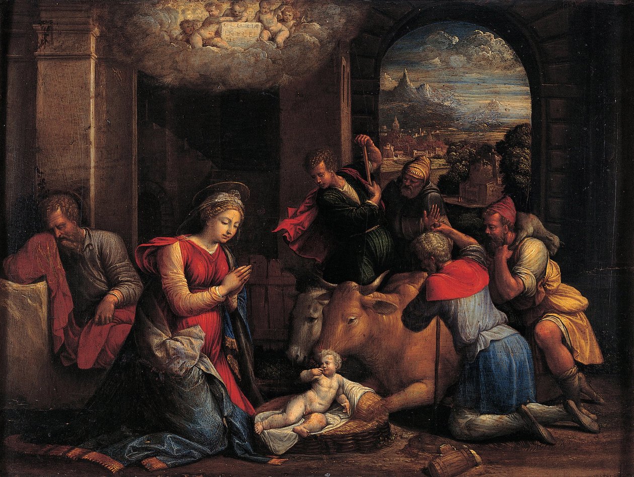 Die Anbetung der Hirten, 1536-1537 von Benvenuto Tisi da Garofalo