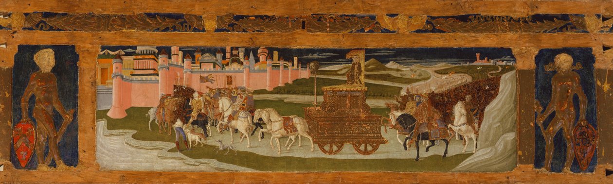 Predella-Tafel: Triumph Davids von Benvenuto di Giovanni