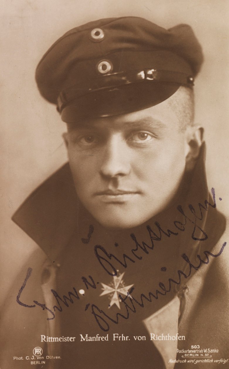 Porträt von Manfred von Richthofen 1892-1918, 1918 von Berlin . Photo studio C. J.