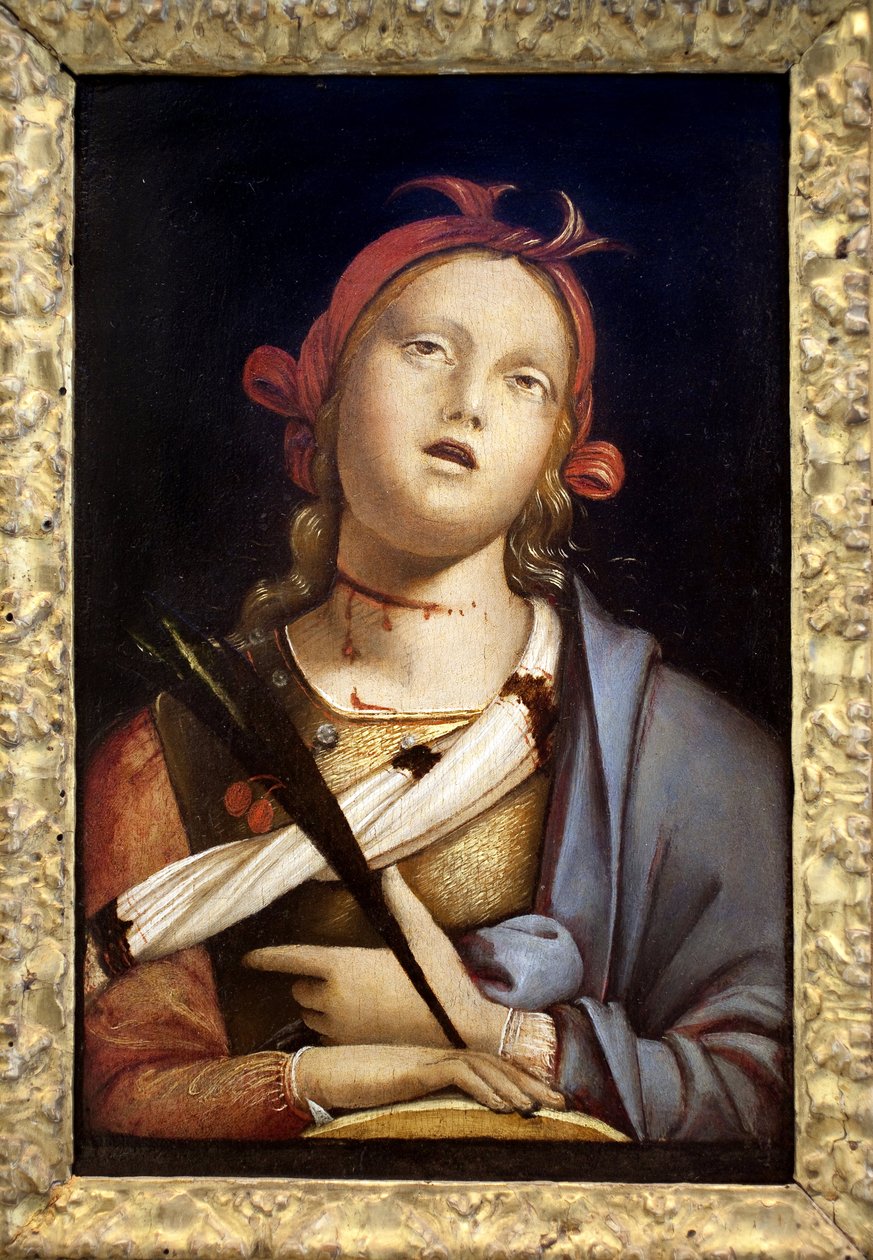 Sankt Katharina von Alexandria. Gemälde von Bernardo (Bernardino) Zenale (ca. 1436-1526), Tempera auf Holz, um 1500. Italienische Kunst, Renaissance. Musée des Beaux-Arts de Nancy. von Bernadino Zenale