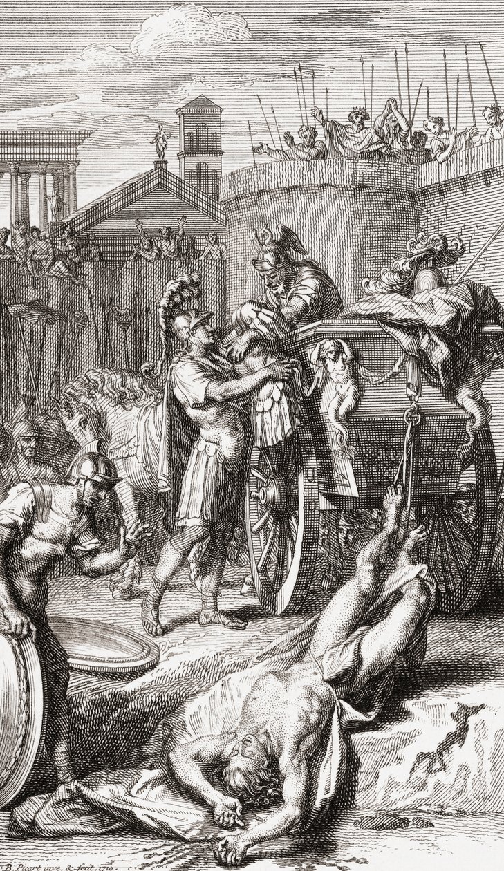 Der Tod des Achilles von Bernard (after) Picart