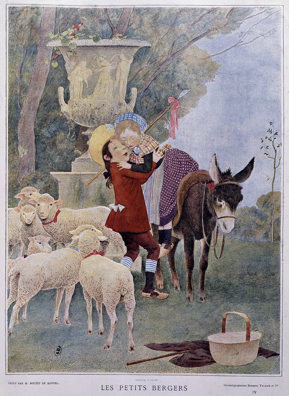 Kleine Hirten - Von Boutet de Monvel, Anfang des 20. Jahrhunderts von Bernard Boutet de Monvel