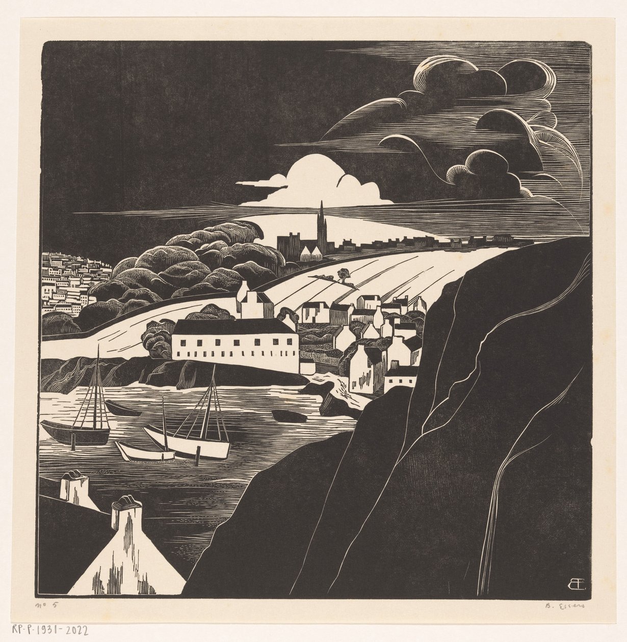 Hafen bei Ebbe von Bernard Essers (signed by artist)