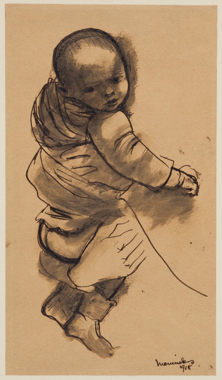 Baby in den Armen von Bernard Meninsky