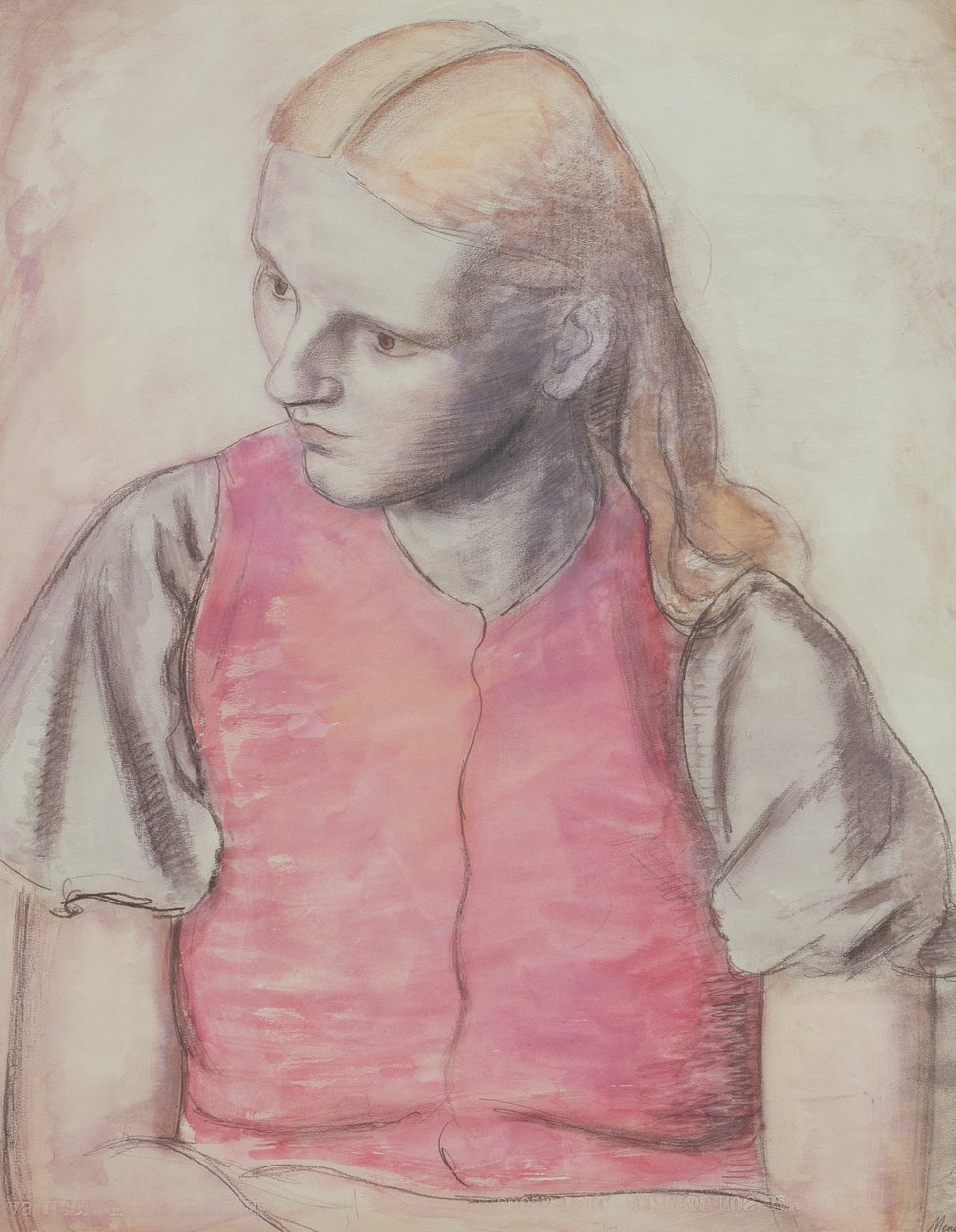 Porträt der Frau des Künstlers, ca. 1926 von Bernard Meninsky