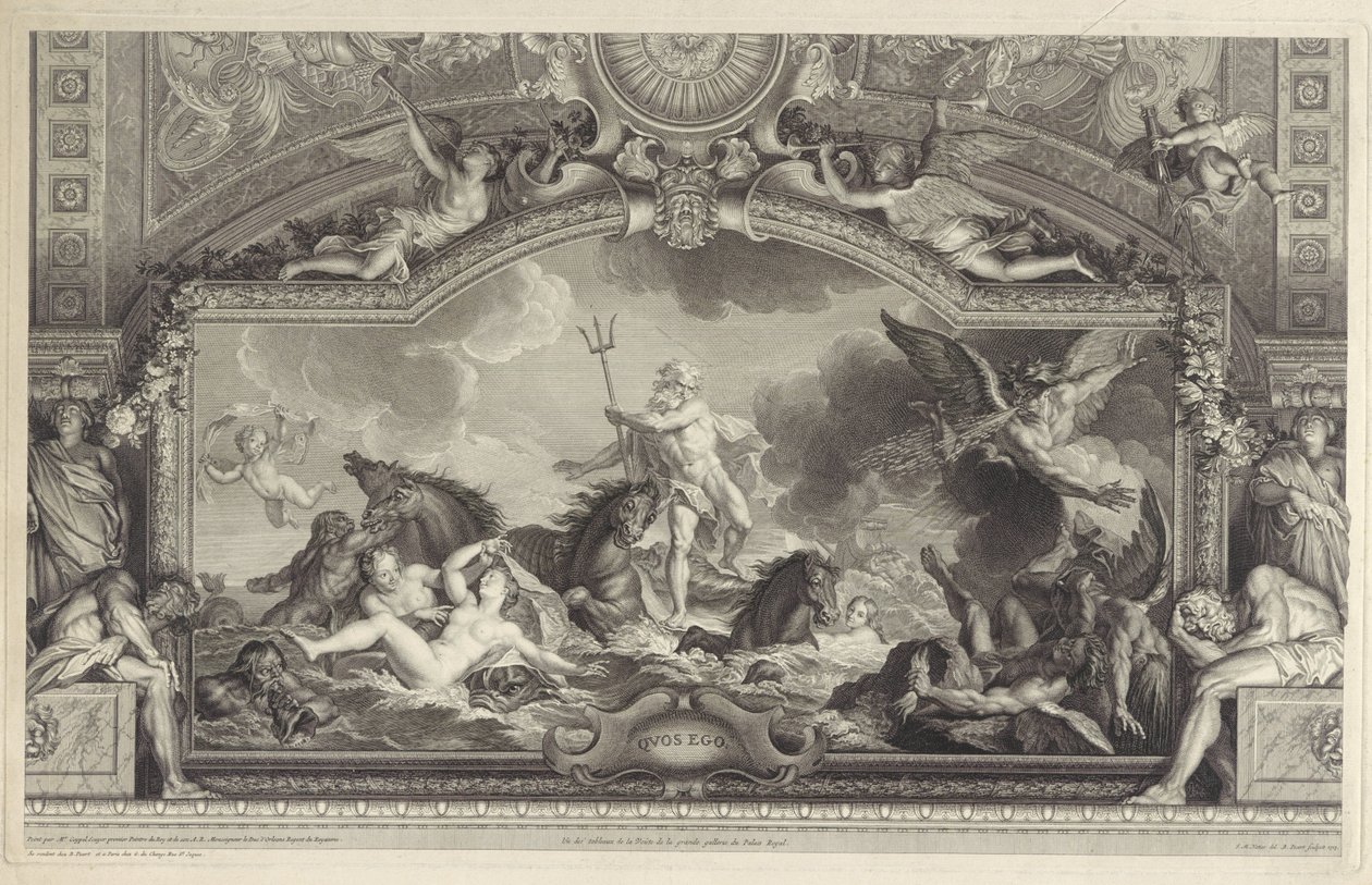 Neptun beruhigt die Wellen von Bernard Picart