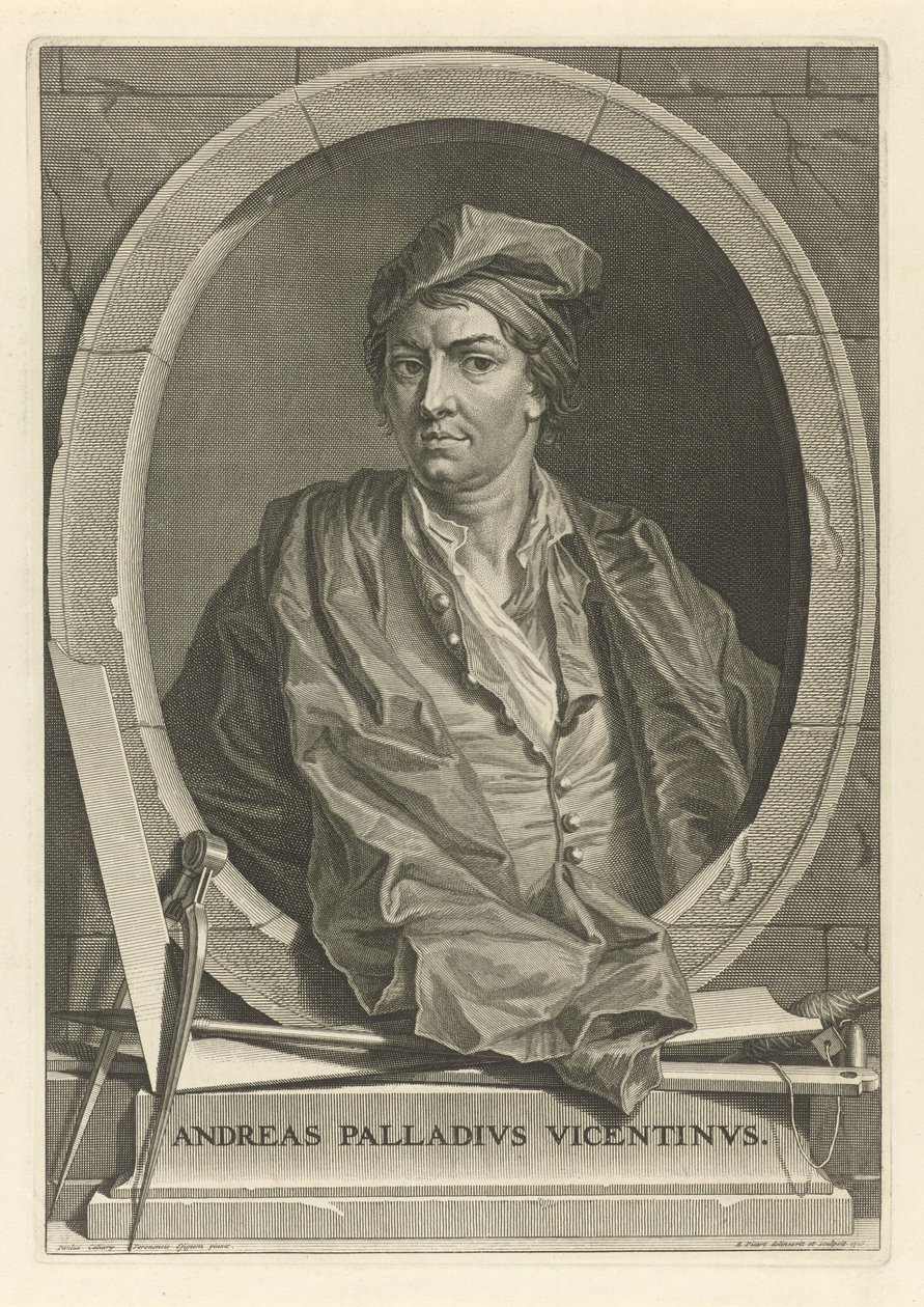 Porträt des Architekten Andrea Palladio 1508-1580 nach Paolo Veronese, 1716 von Bernard Picart