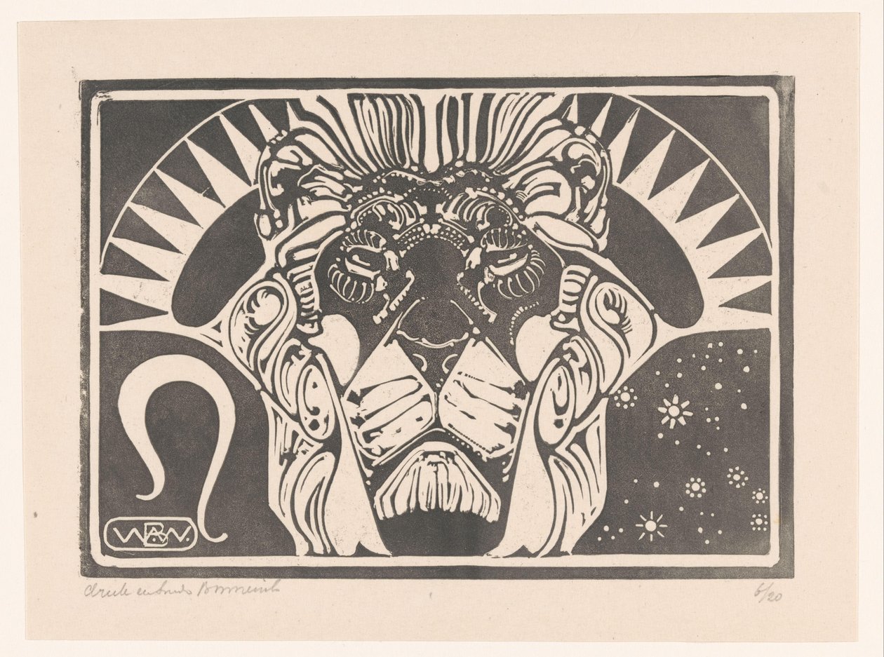 Kopf eines Löwen von Bernard Willem Wierink (signed by artist)