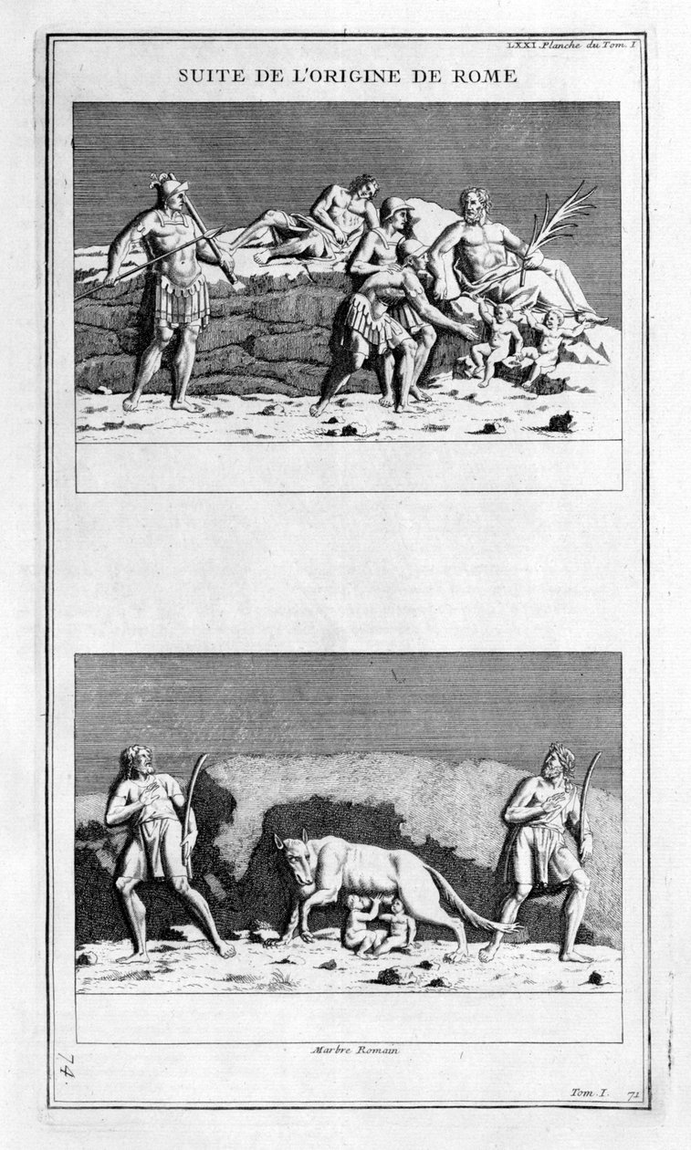Der Ursprung Roms, 1757 von Bernard de Montfaucon