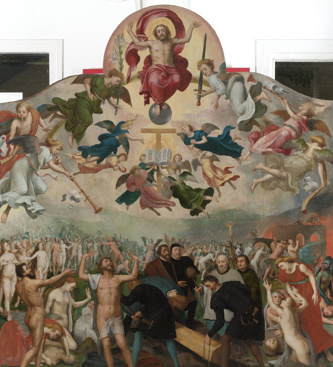 Das Jüngste Gericht und das Begräbnis der Toten von Bernard van Orley (circle of)