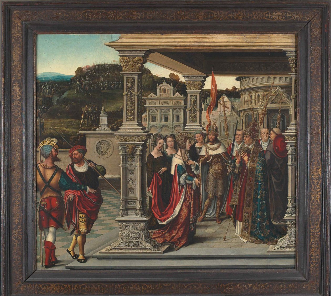 Die heilige Helena vor dem Papst in Rom, ca. 1510-1520 von Bernard van Orley