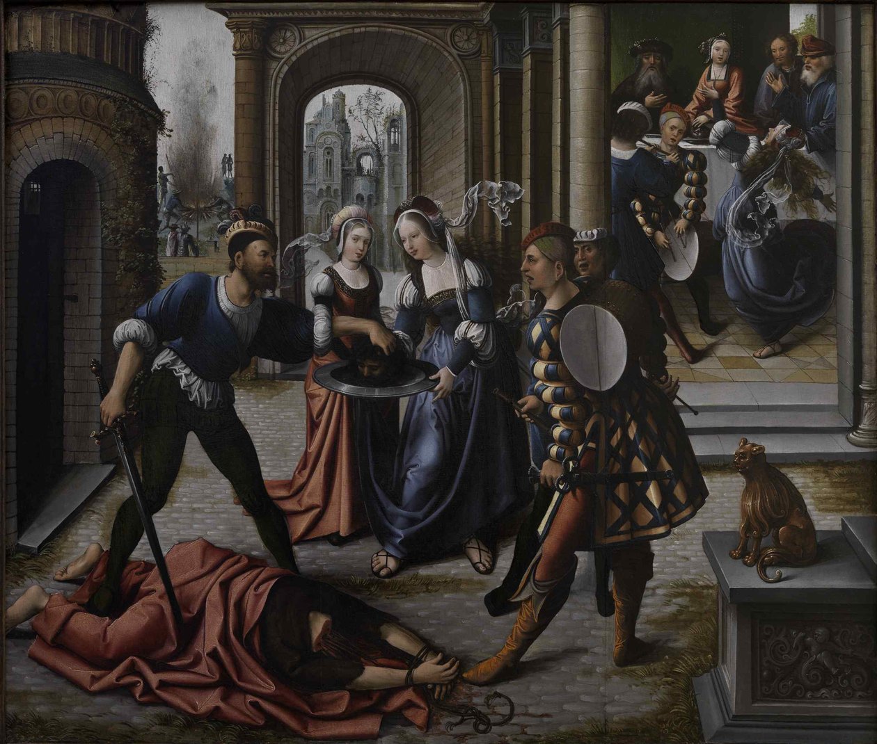 Das Martyrium des Heiligen Johannes des Täufers von Bernard van Orley