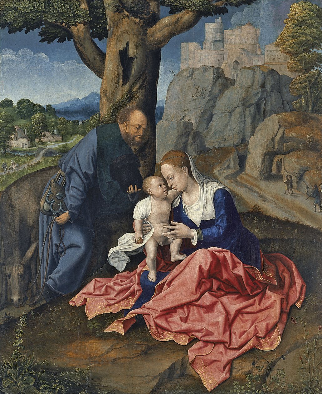 Die Rast auf der Flucht nach Ägypten von Bernard van Orley