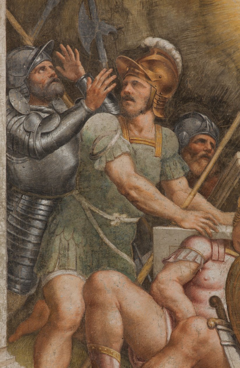 Gegenfassade, Bernardino Gatti, Auferstehung 1529, Detail von Bernardino Gatti
