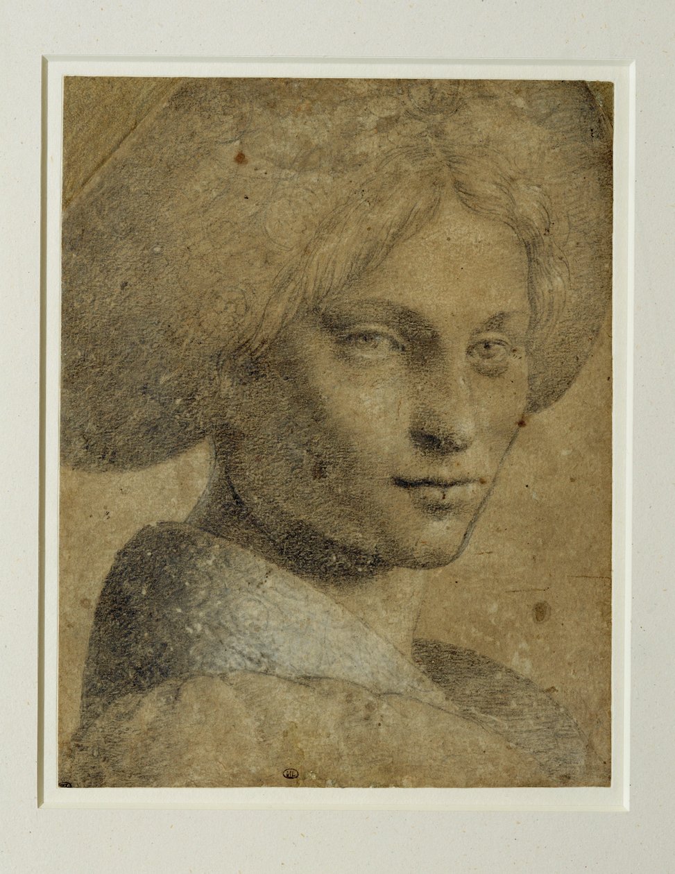Porträt einer Frau mit Turban, dreiviertel nach rechts von Bernardino (attr. to) Luini