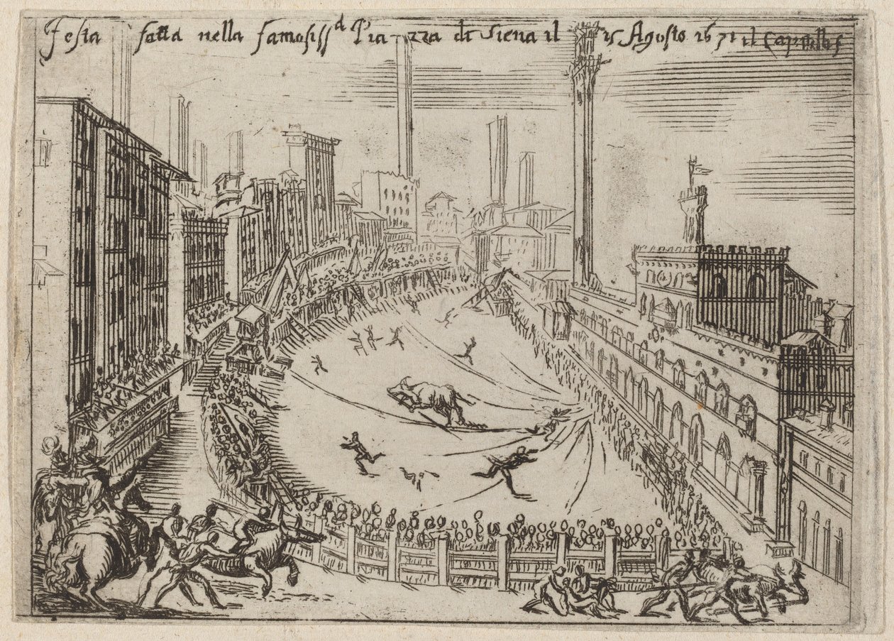 Die Piazza, Siena von Bernardino Capitelli
