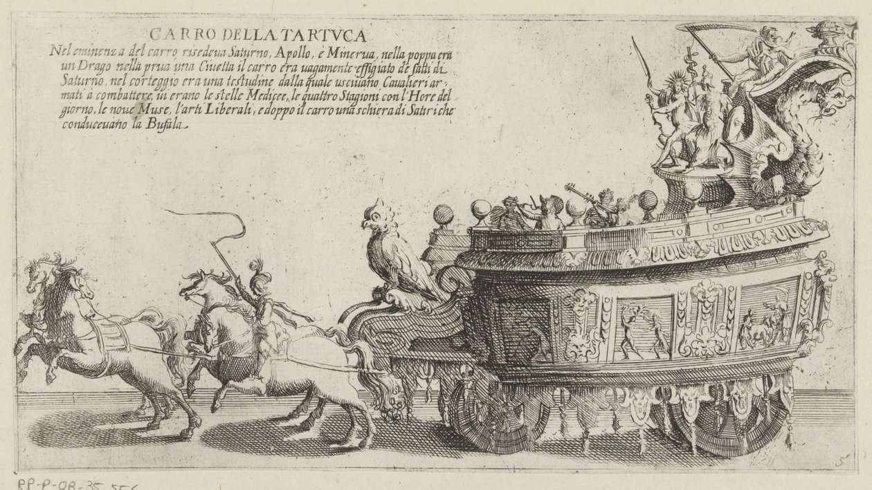Triumphwagen des Sieneser Bezirks Tartuca von Bernardino Capitelli