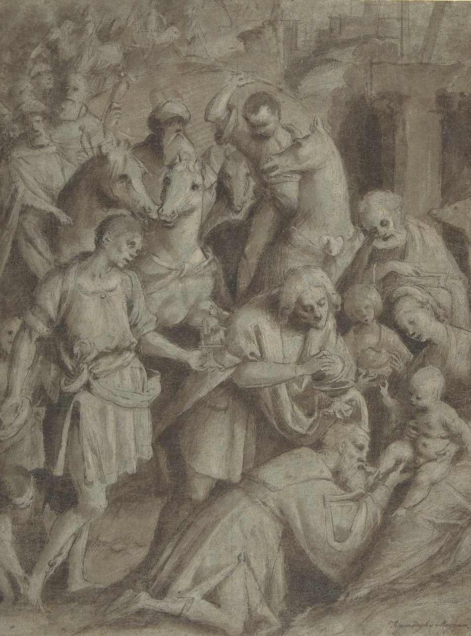 Die Anbetung der Könige, 1553 von Bernardino Lanino