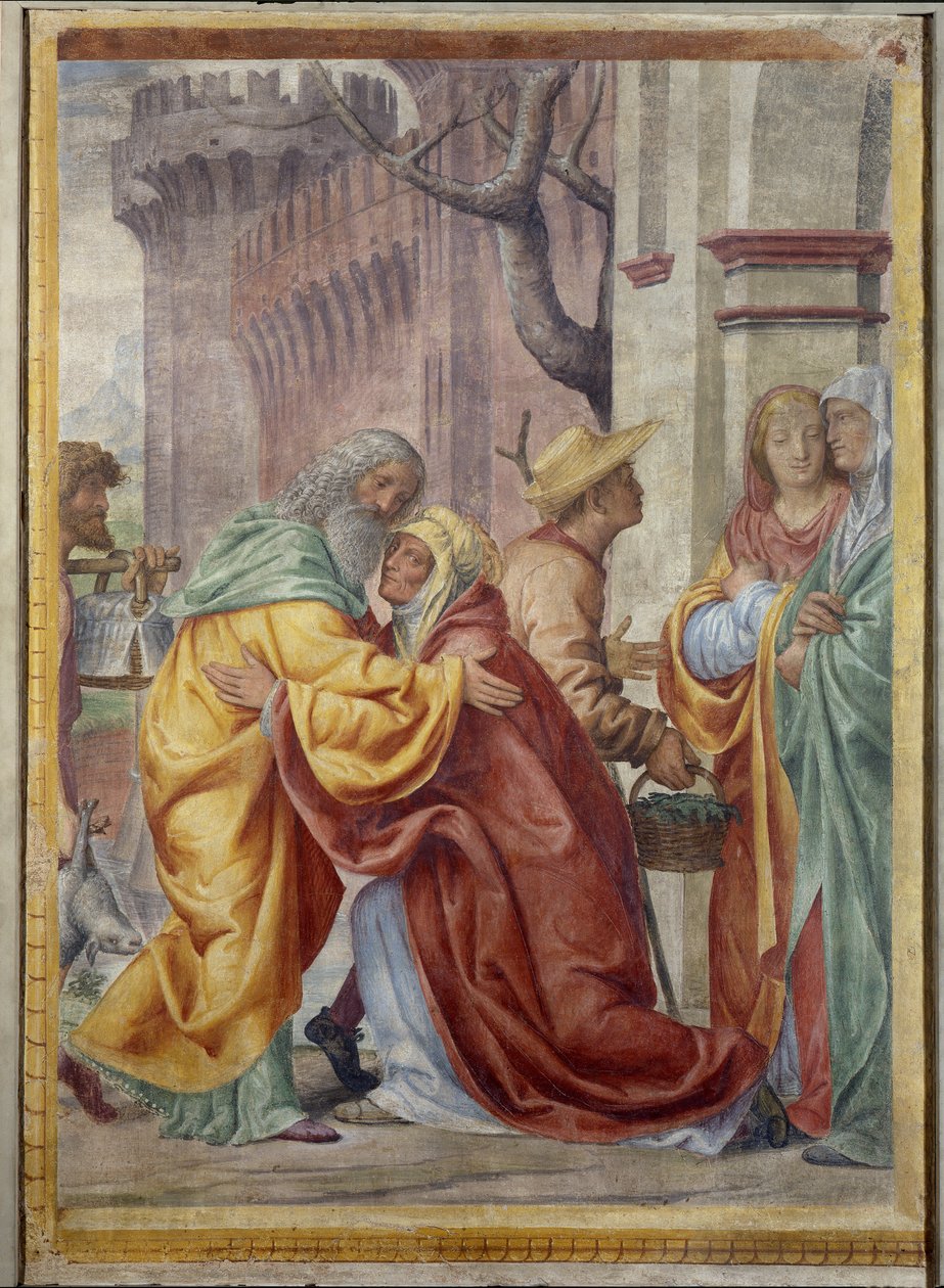 Begegnung von St. Anna und St. Joachim an der goldenen Tür von Bernardino Luini