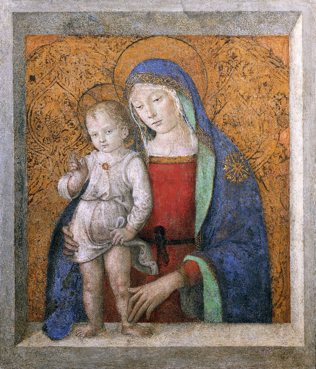 Madonna am Fensterbrett, ca. 1490 von Bernardino Pinturicchio